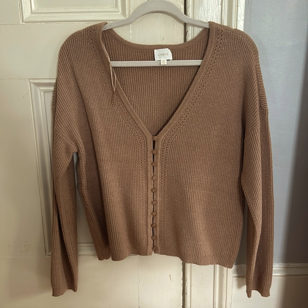 Soft chunky brown sweater